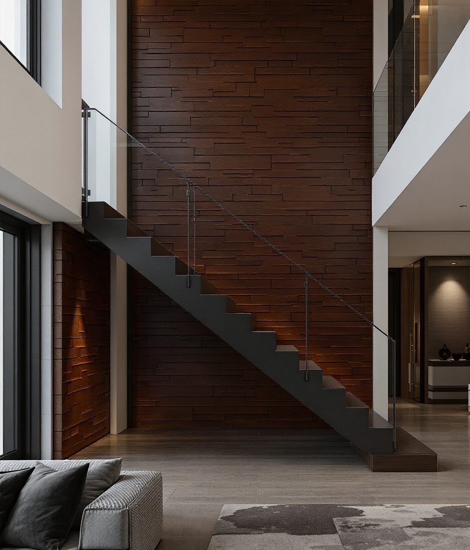 Double Height Straight Statement — Walnut Classic