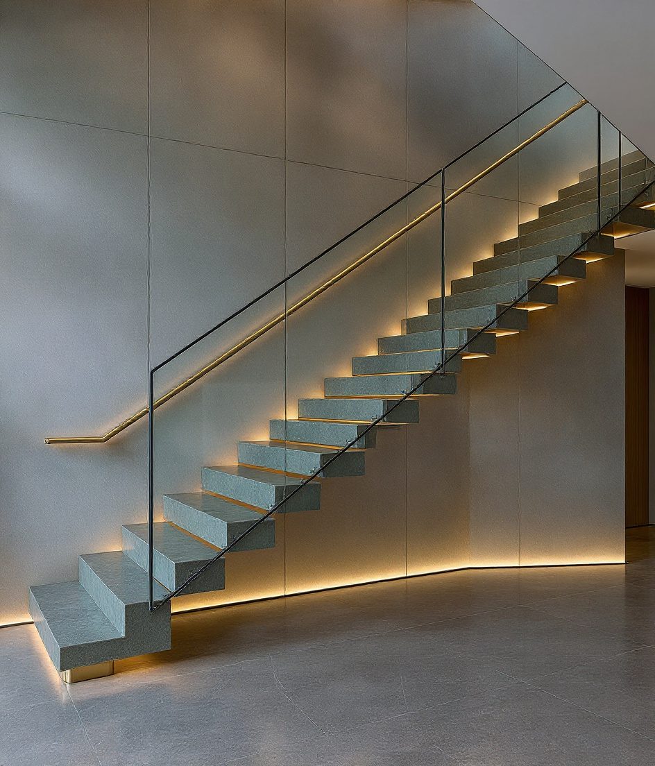 Floating Charcoal Glass — Sage & Brass