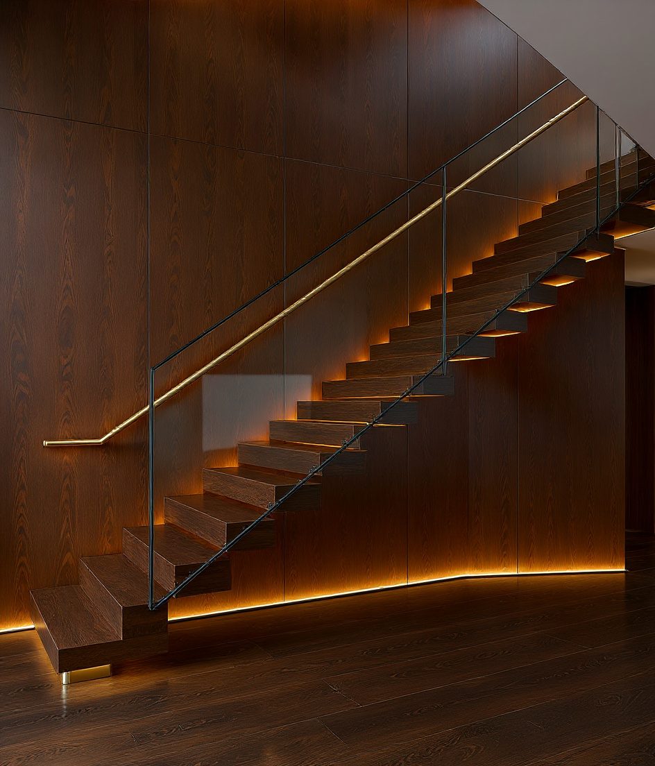 Floating Charcoal Glass — Walnut Classic