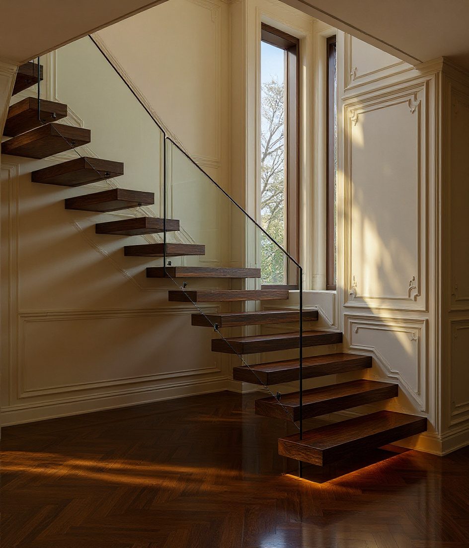 Floating Oak Cantilever — Walnut Classic