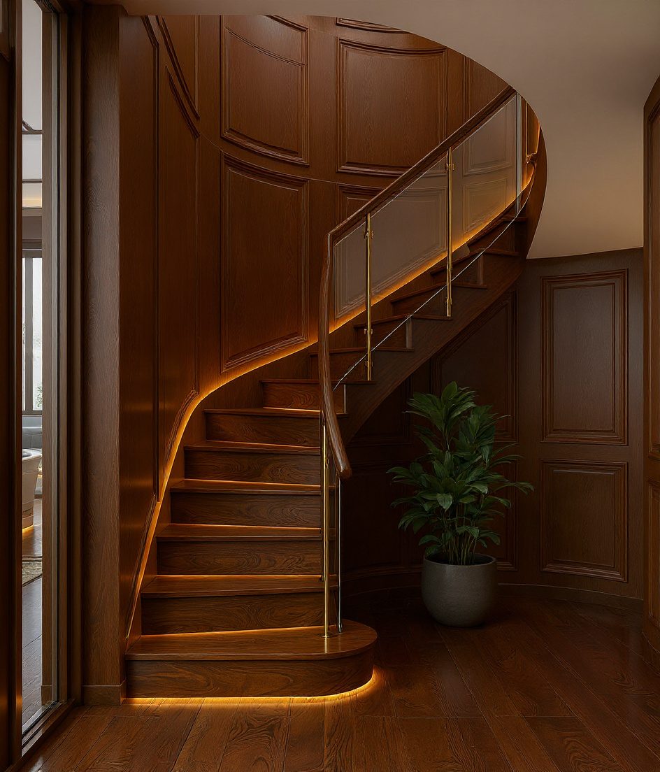 Foyer Straight Oak Flight — Walnut Classic