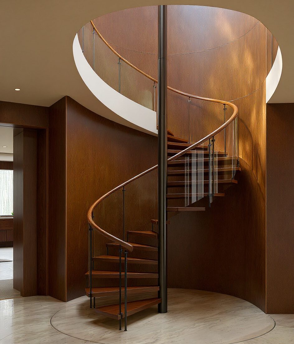 Helical Oak Sculpture — Walnut Classic