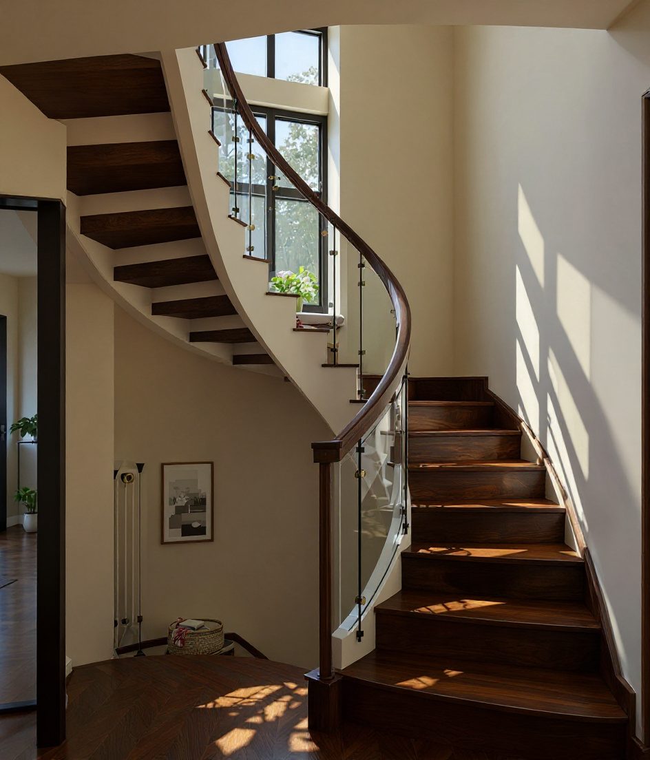 L Turn Landing Oak — Walnut Classic