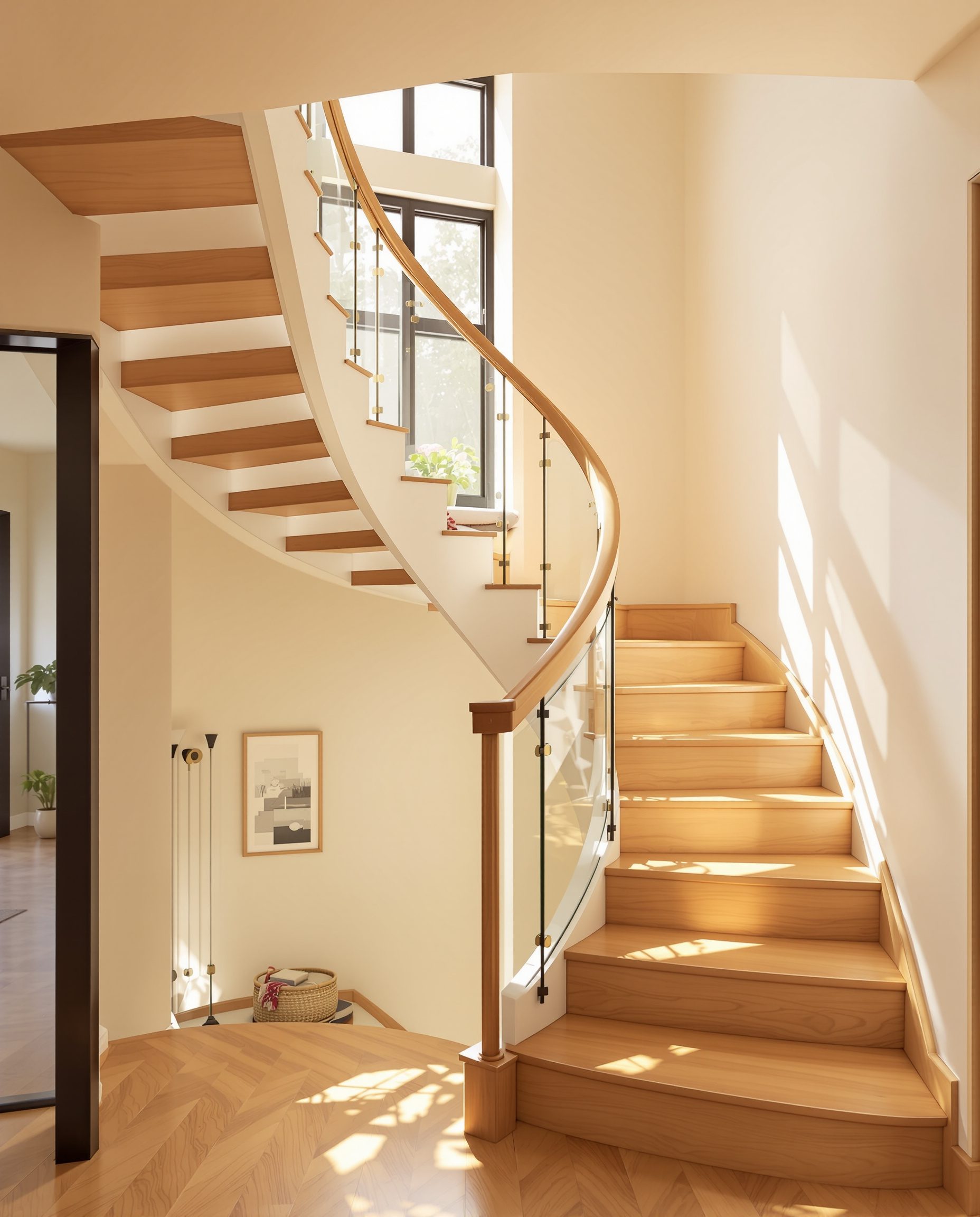 L Turn Landing Oak — Warm Oak