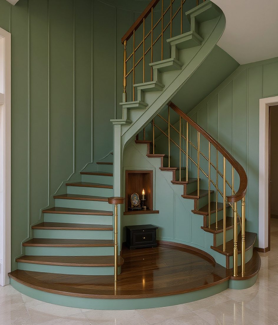 Pooja Under L Stair — Sage & Brass