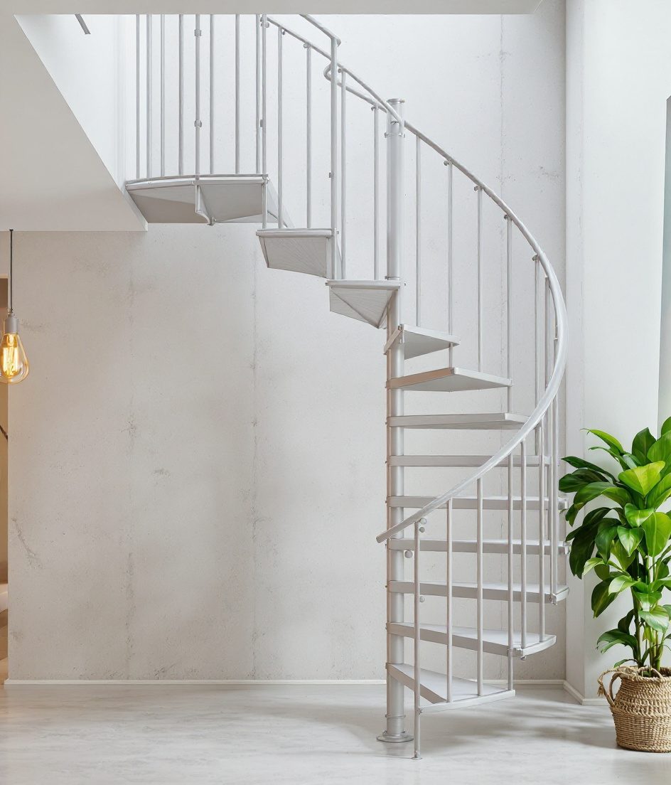 Spiral Charcoal Iron — White Modern
