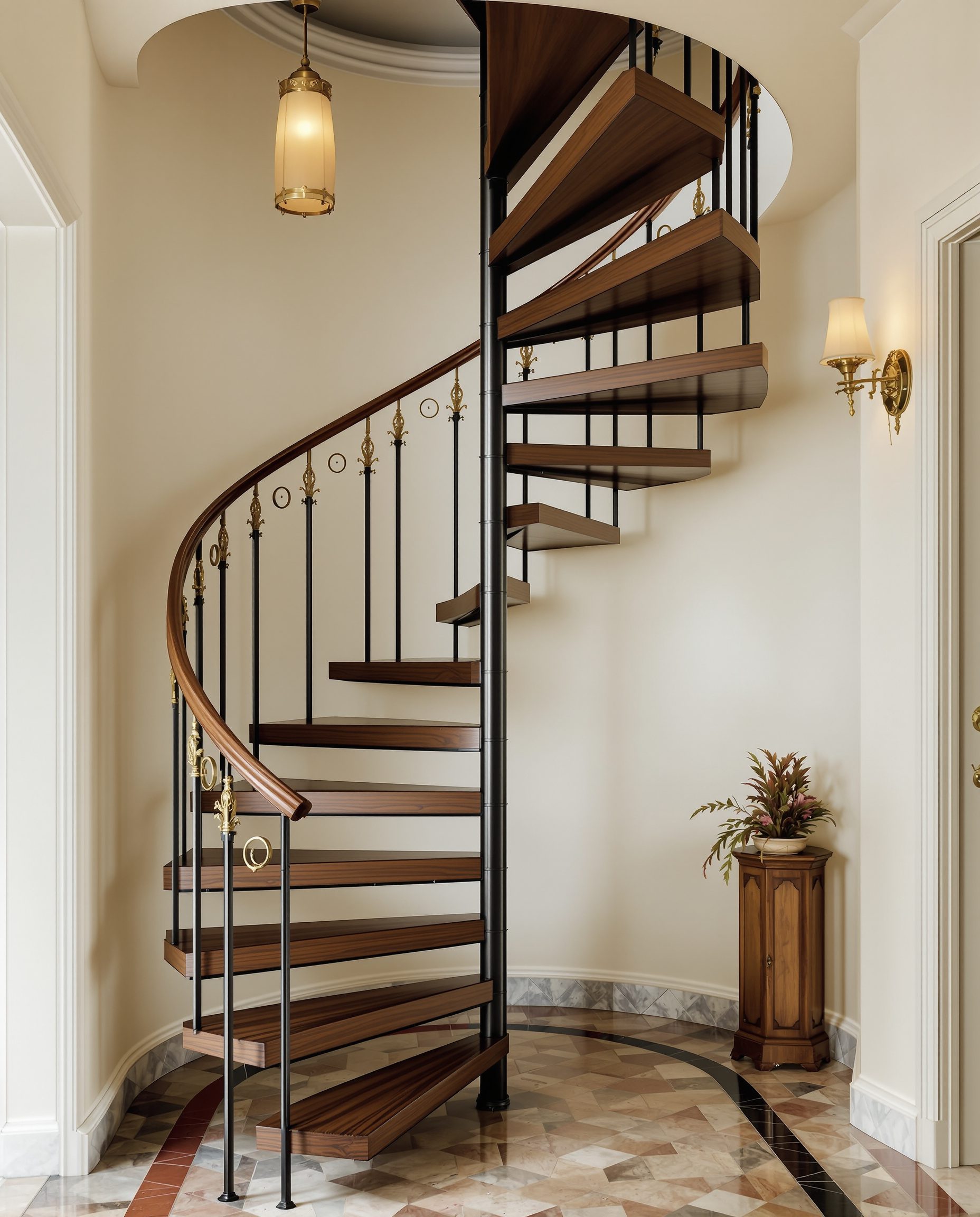 Spiral Walnut Brass Coil — Walnut Classic