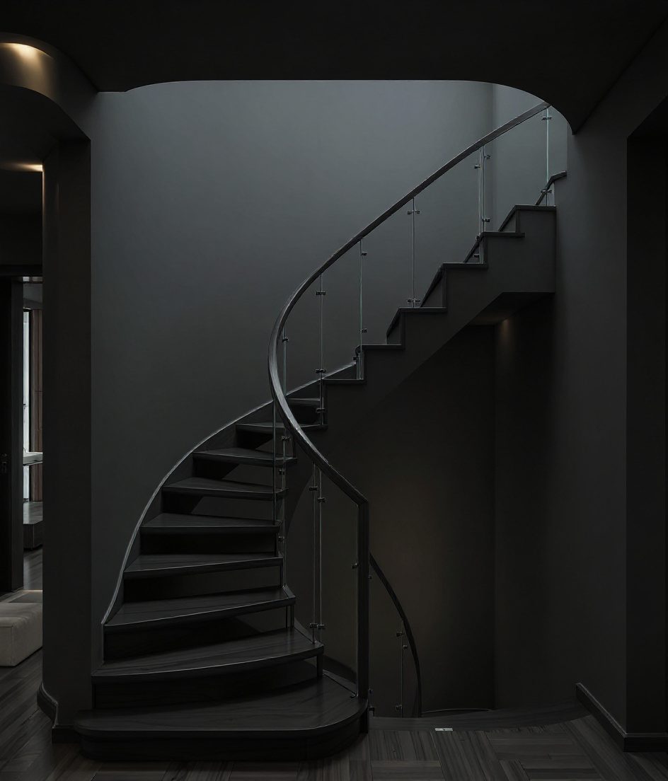 U Dogleg Oak Void — Charcoal Minimal