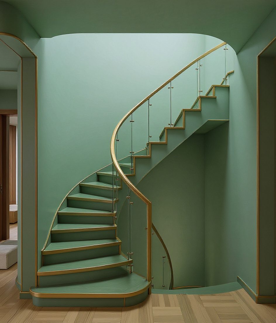 U Dogleg Oak Void — Sage & Brass