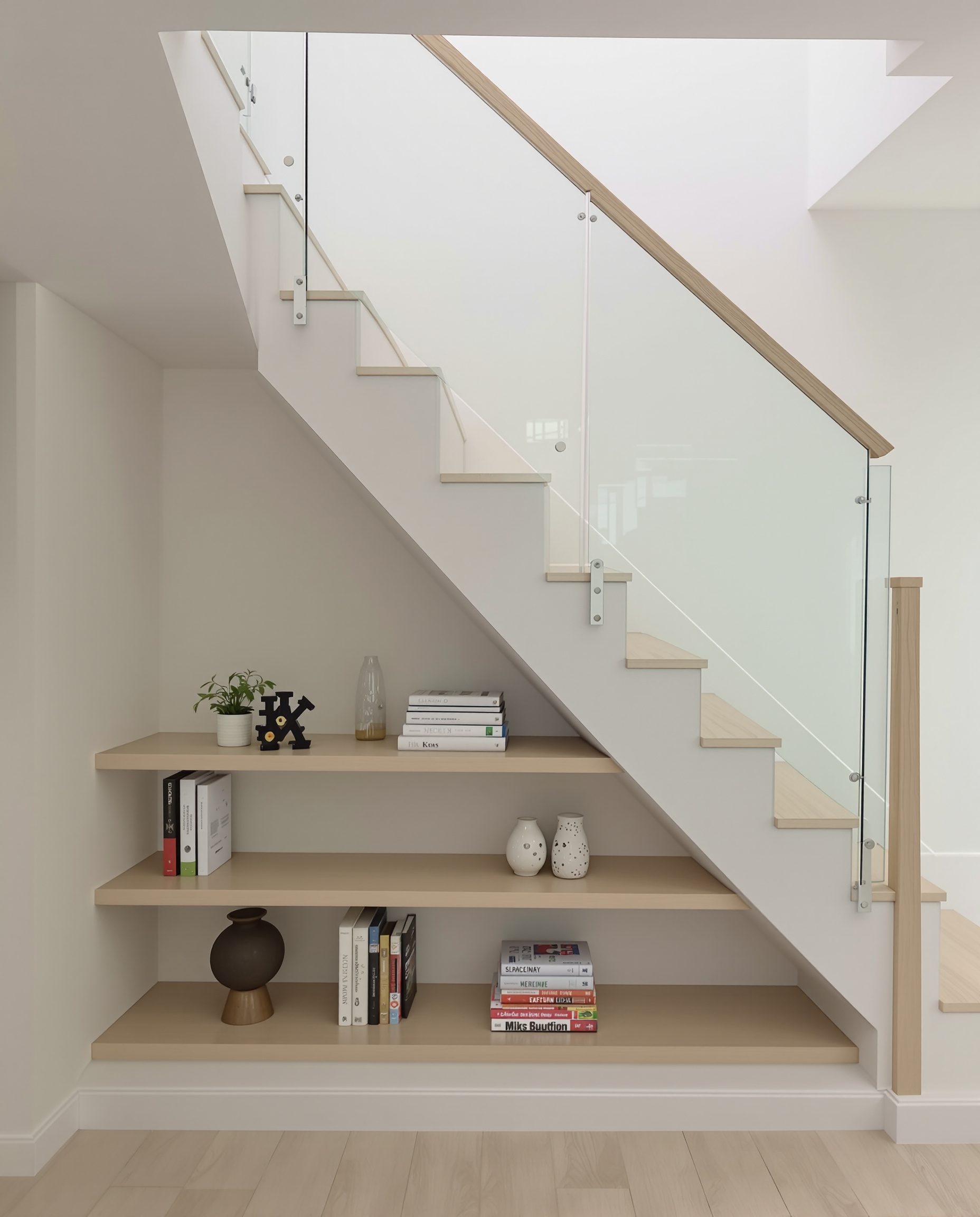 Under Stair Display Storage — White Modern