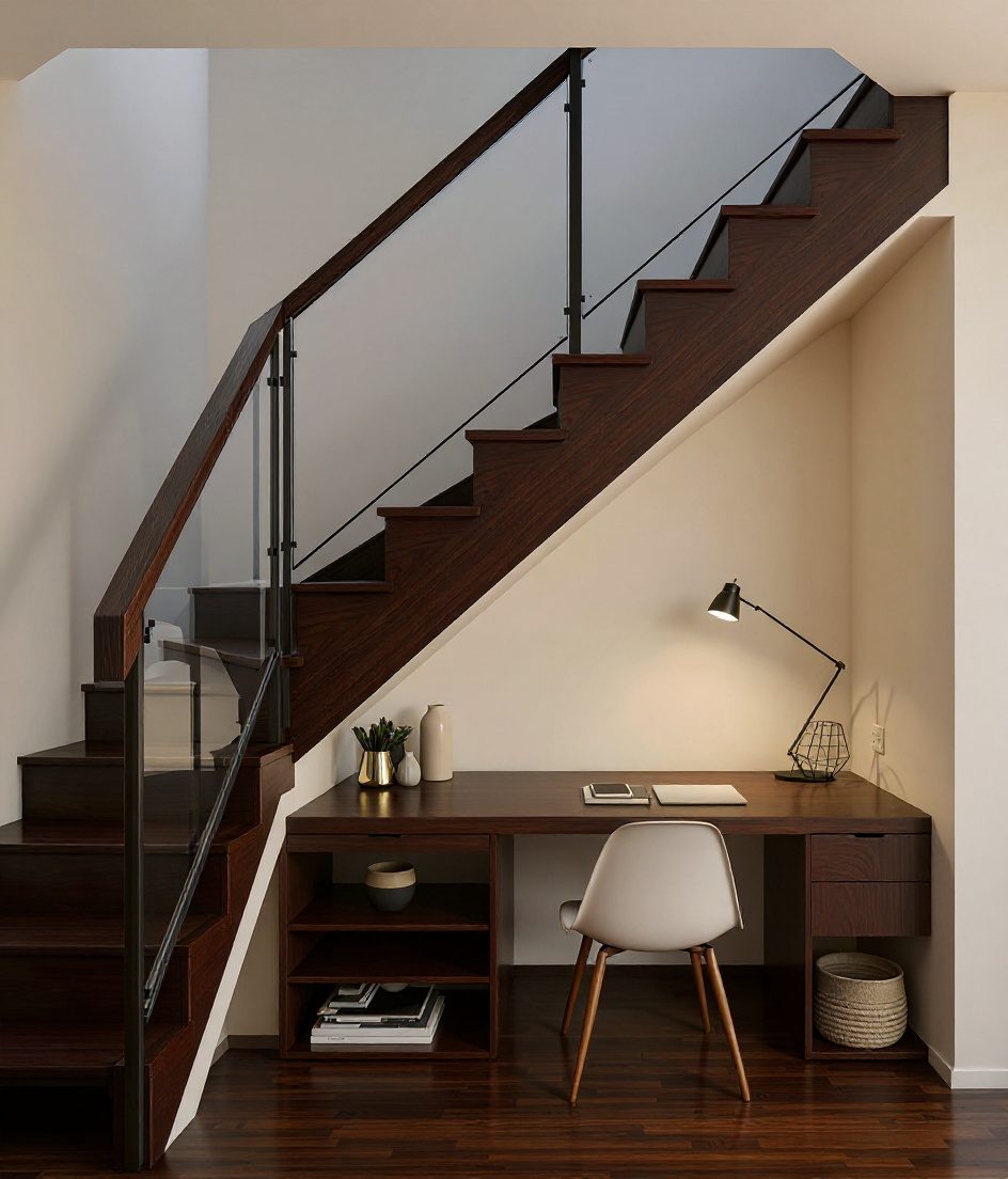 Under Stair Study Nook — Walnut Classic