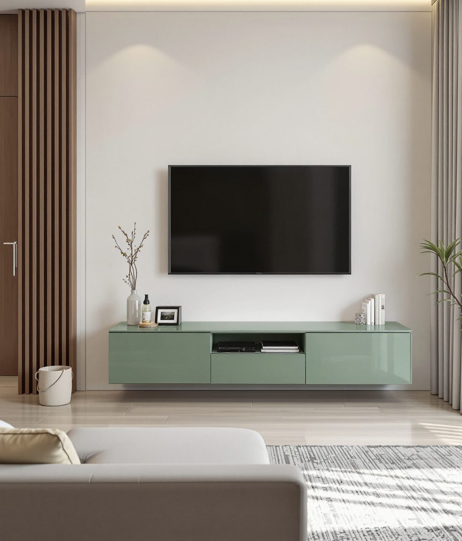 Compact TV Unit For Small Living — Sage & Brass