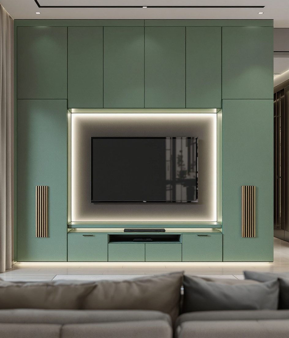 LED-Backlit TV Unit — Sage & Brass