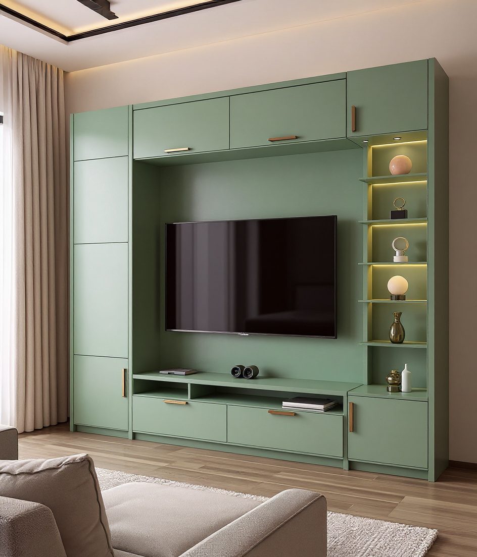 TV Unit As Room Divider — Sage & Brass