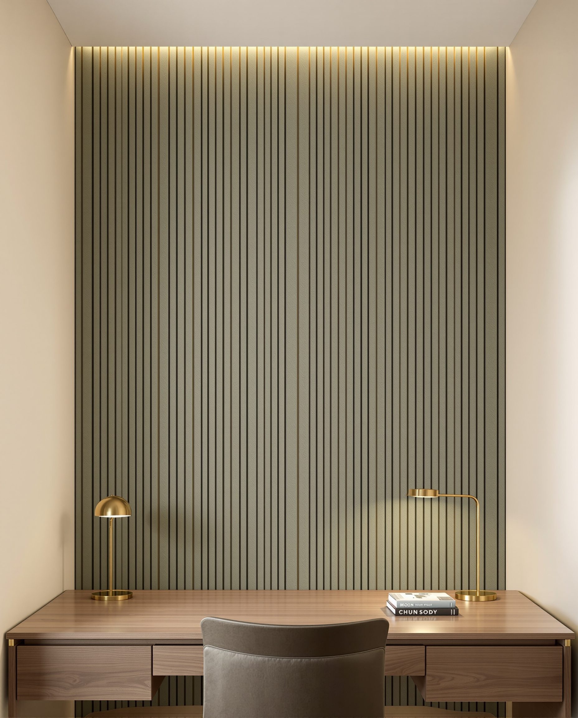 Acoustic Felt Study Wall — Sage & Brass