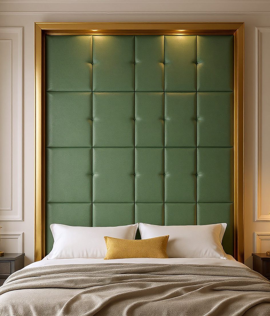 Ivory Upholstered Classic Wall — Sage & Brass