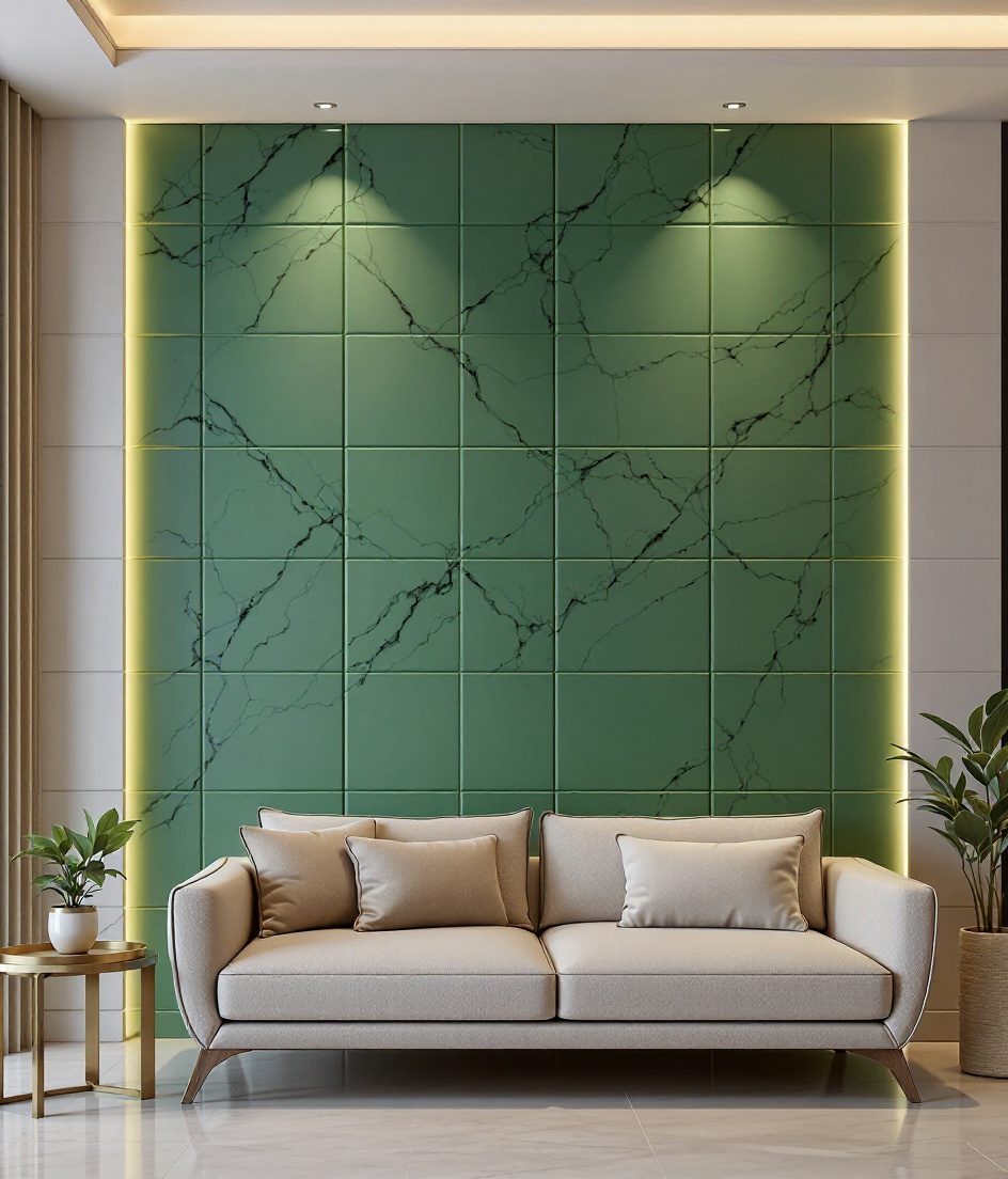 PVC Budget Panel Wall — Sage & Brass