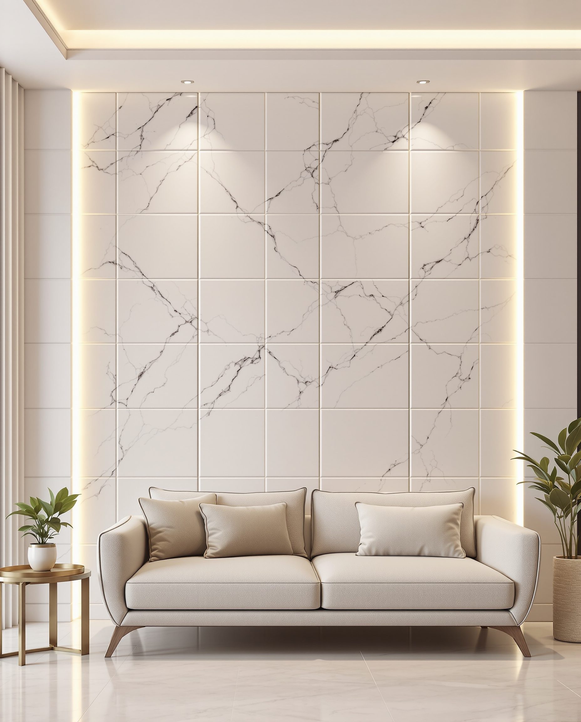 PVC Budget Panel Wall — White Modern