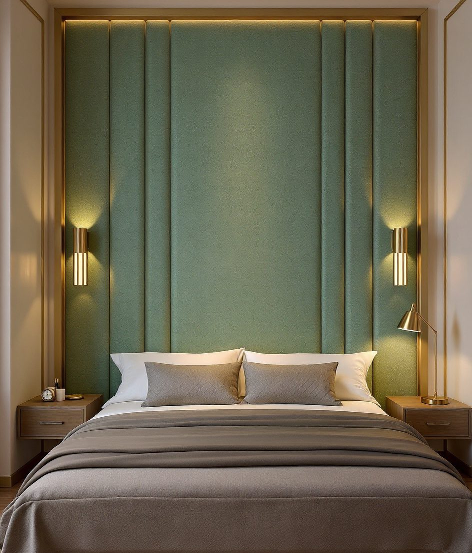 Upholstered Headboard Wall — Sage & Brass