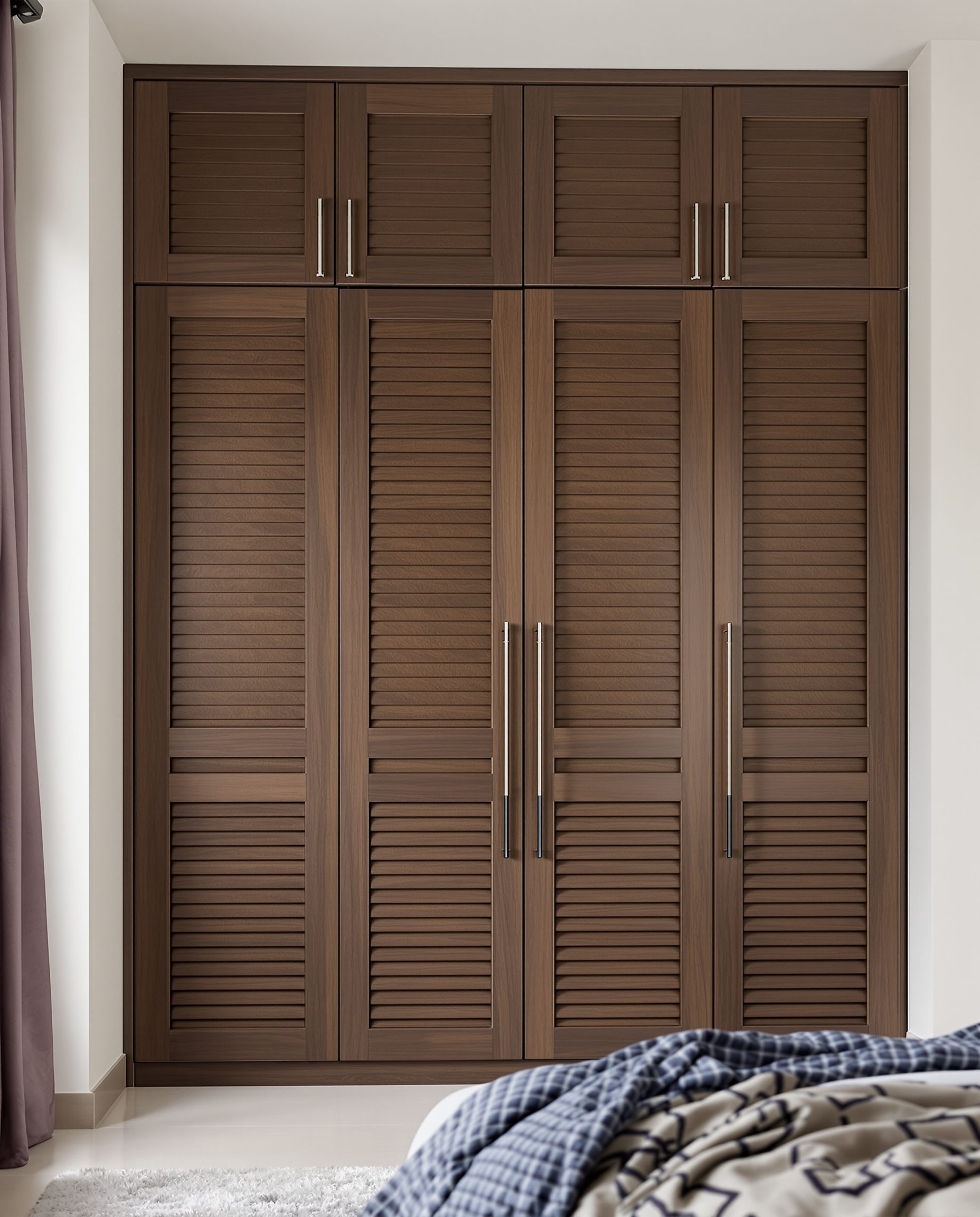 Four-Door Hinged Wardrobe with Loft