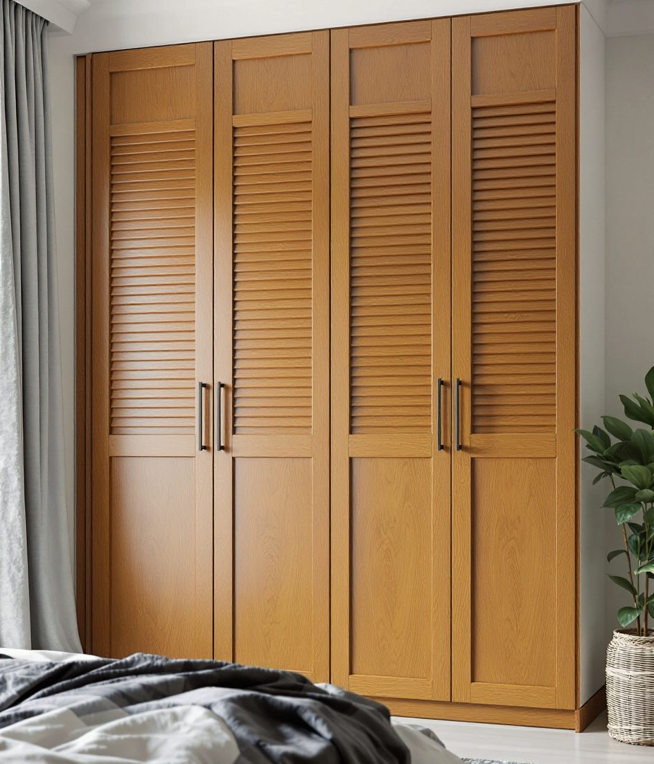 Handleless Floor-To-Ceiling Wardrobe — Warm Oak