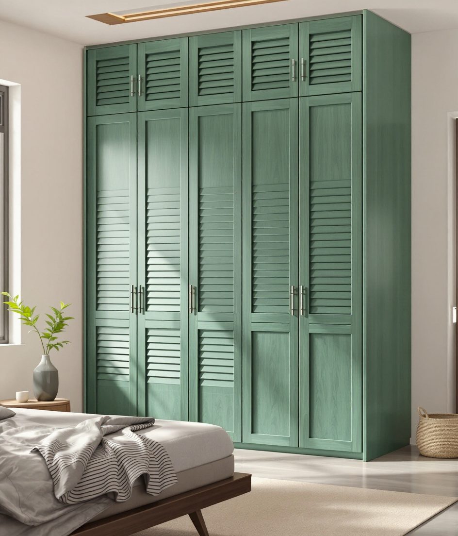 L-Shaped Corner Wardrobe — Sage & Brass