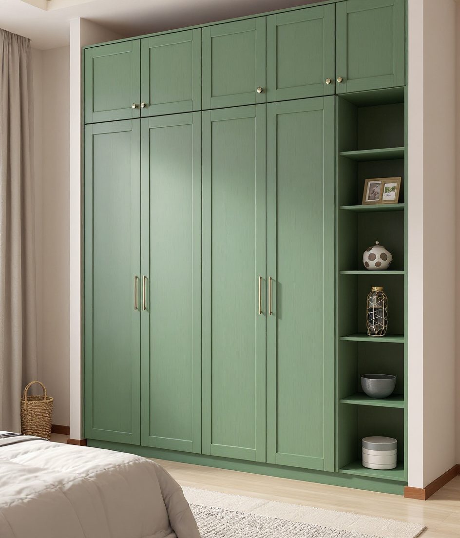 Loft Wardrobe With Side Shelf — Sage & Brass