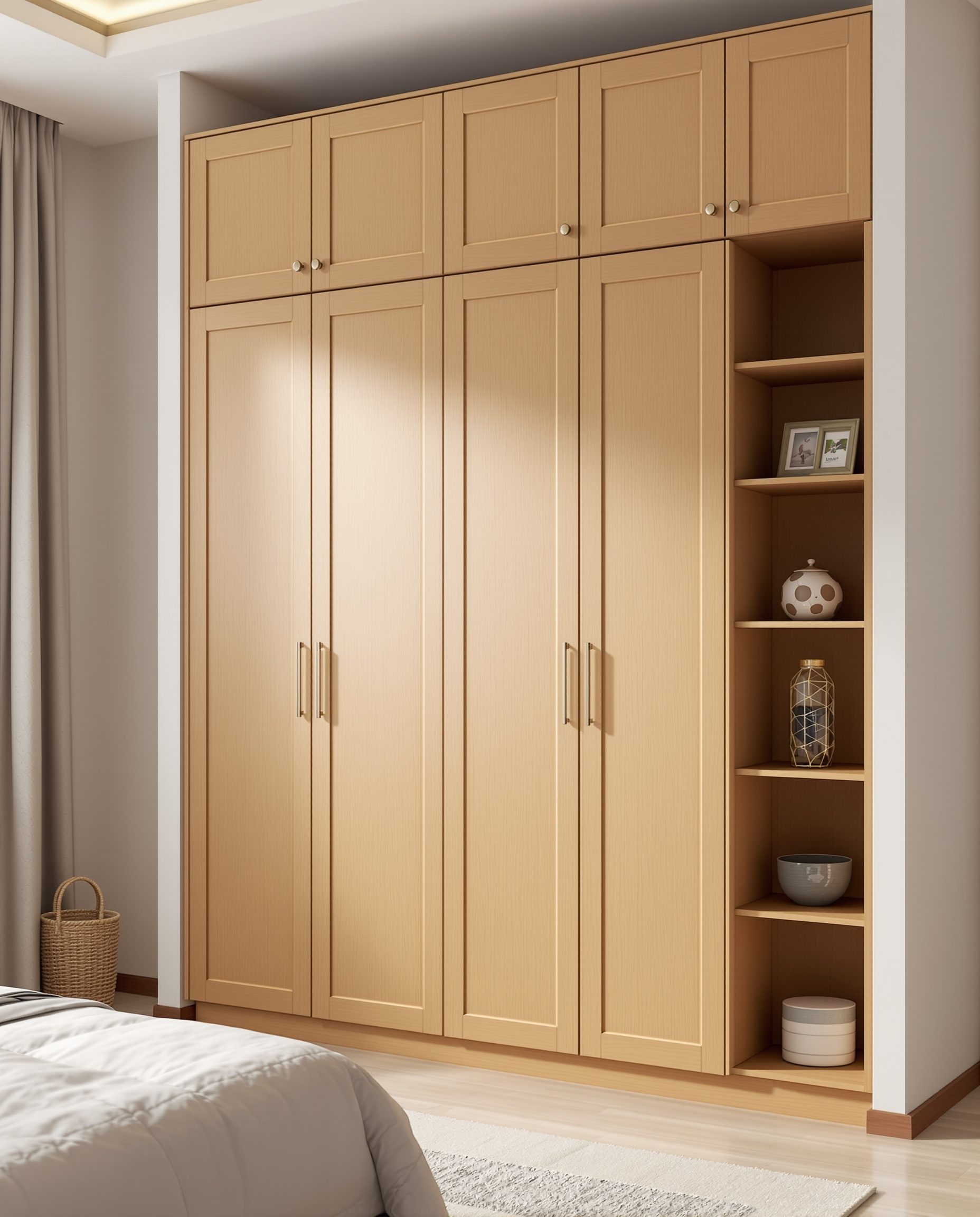 Loft Wardrobe With Side Shelf