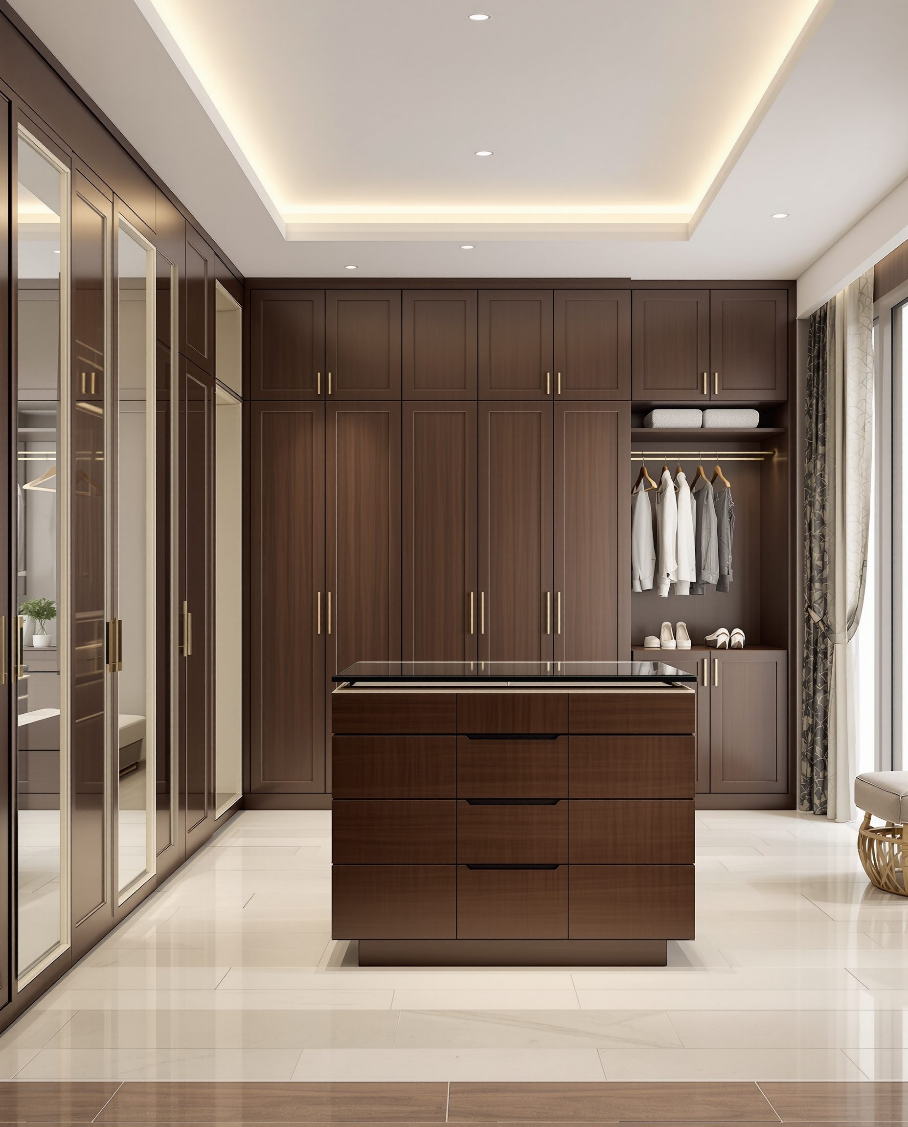Luxury Walk-In Island Wardrobe