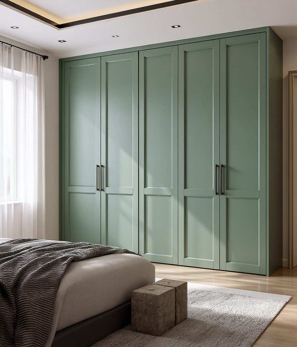 Pivot Door Designer Wardrobe — Sage & Brass