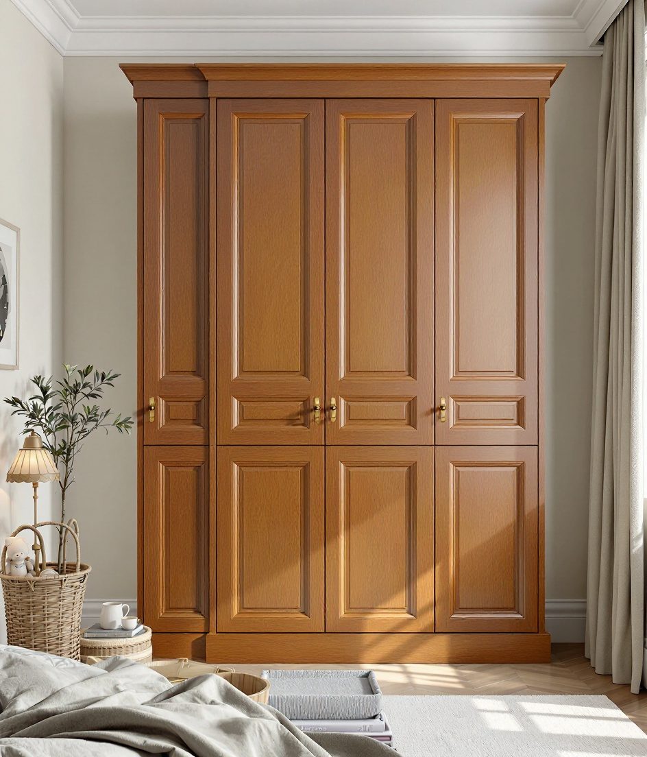 Shaker-Style Framed Wardrobe — Warm Oak