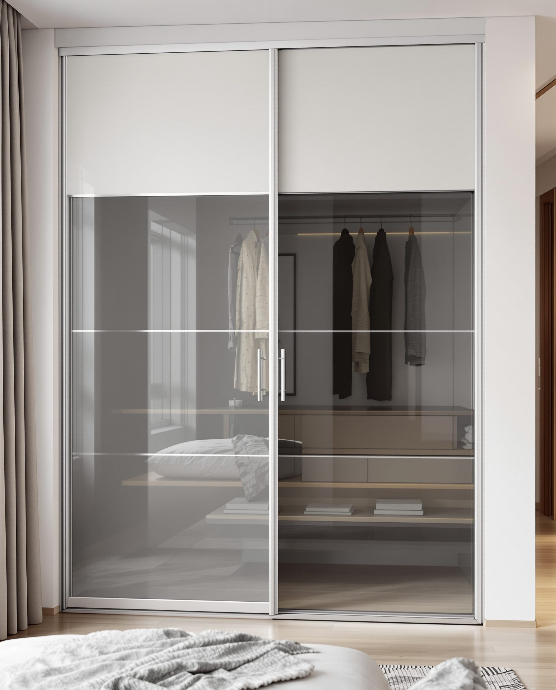Frosted Glass Sliding Wardrobe
