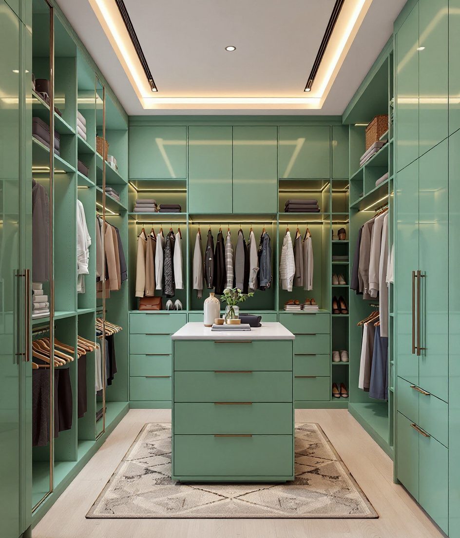 Walk-In Wardrobe & Dresser — Sage & Brass
