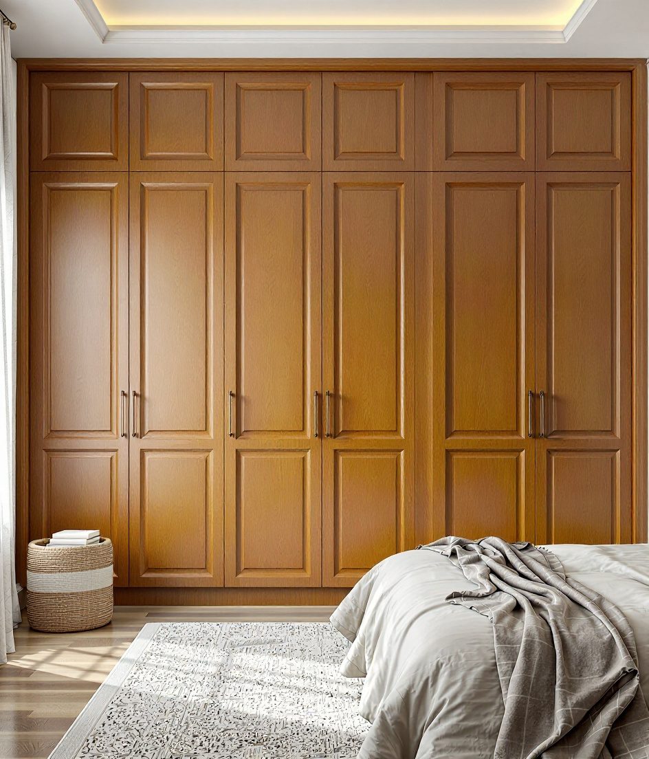 Wall-To-Wall Built-In Wardrobe — Warm Oak
