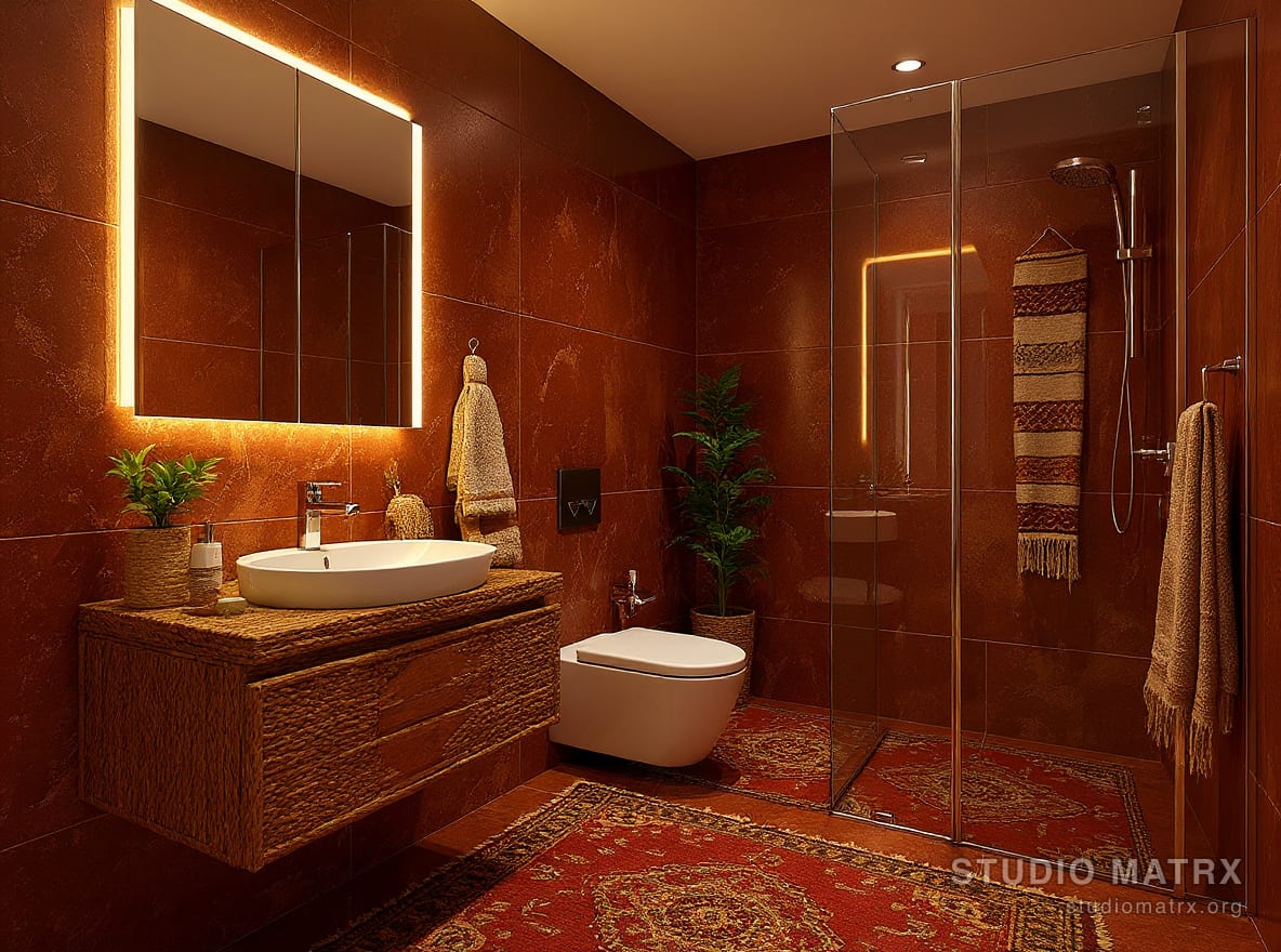 Bohemian bathroom