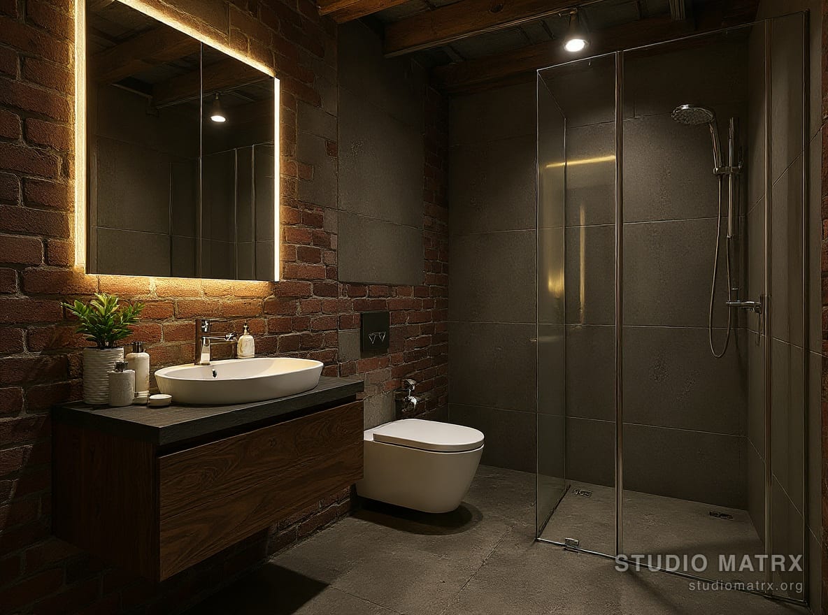 Industrial bathroom