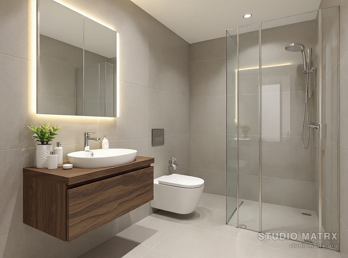 Transitional bathroom