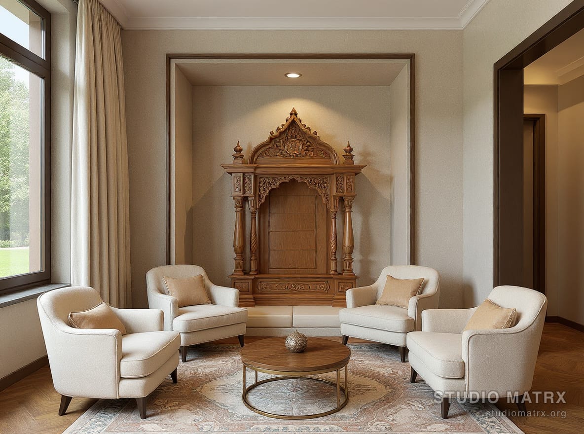 Transitional pooja room
